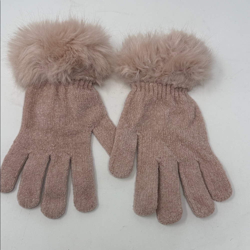 Pink Fuzzy Gloves